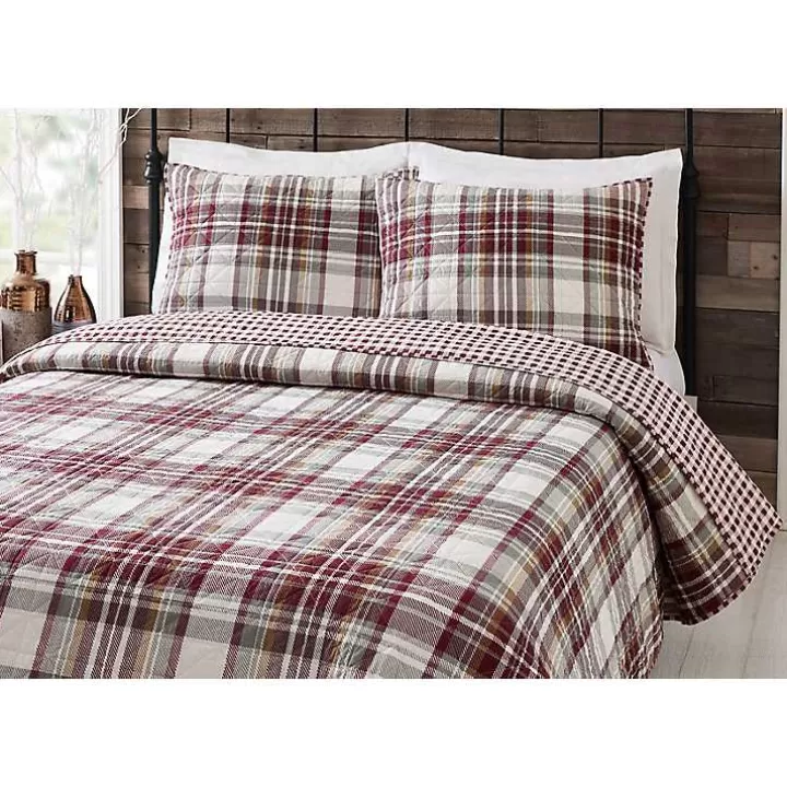 Shop Rust Plaid Camden Full/Queen 3-pc. Quilt Set Quilts