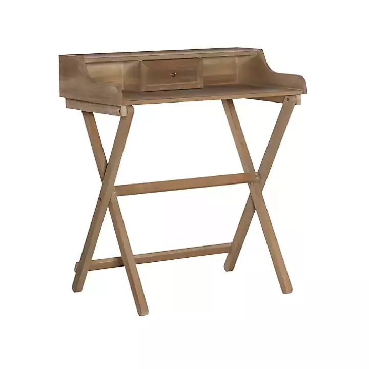 Clearance Rustic Wooden Folding Desk Office Furniture