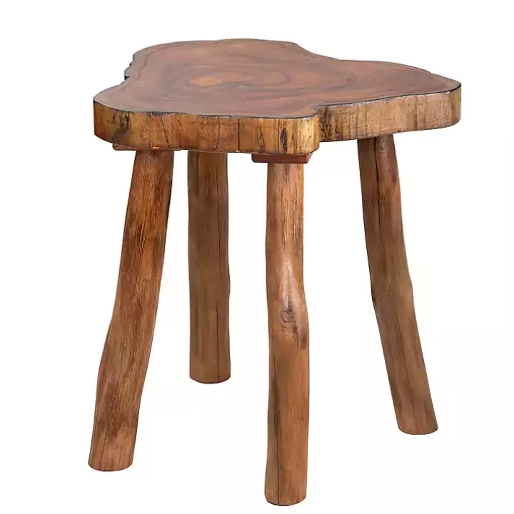 Flash Sale Rustic Natural Woodland Accent Table Accent & End Tables