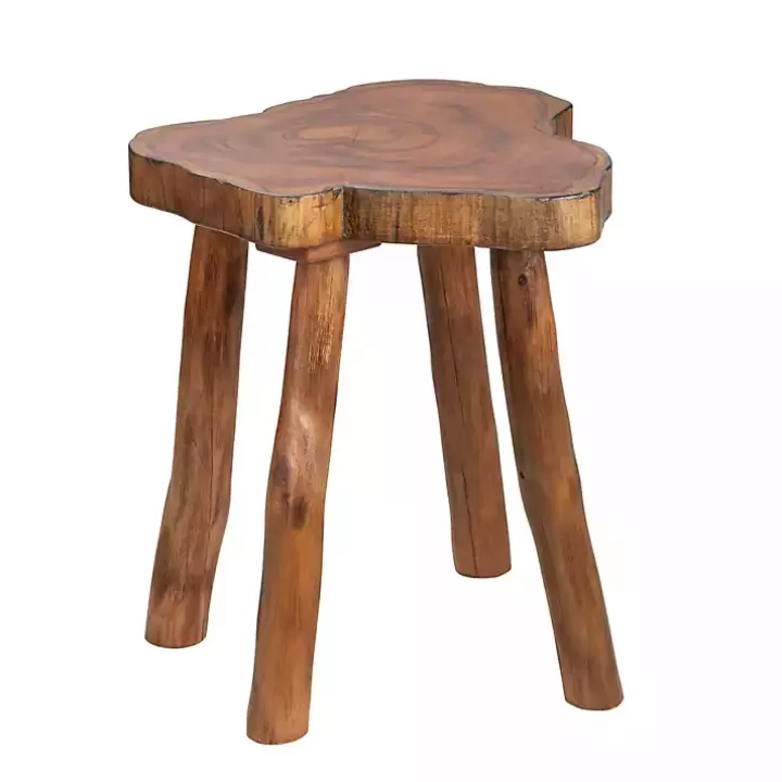 Flash Sale Rustic Natural Woodland Accent Table Accent & End Tables