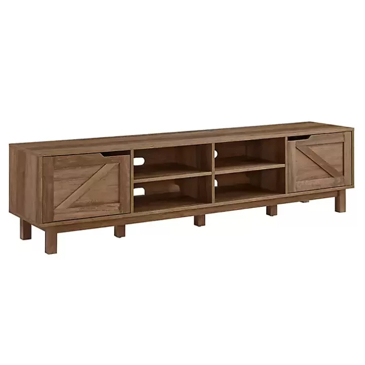 Clearance Rustic Oak Barndoor Media Cabinet Tv Stands & Media Consoles