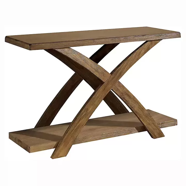 Fashion Rustic Oak Wood Juna Console Table Console Tables