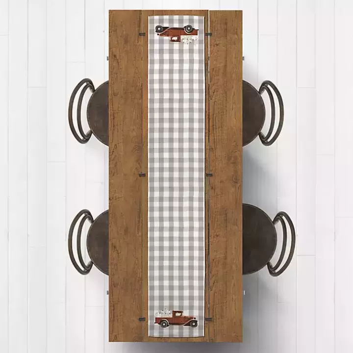 Cheap Rusty Harvest Truck Table Runner Table Linens