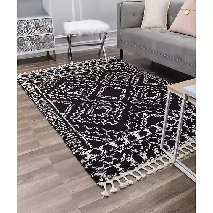 Discount Sable and White Moon Accent Rug, 2x8 Area Rugs