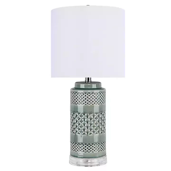 Store Sage Green Geometric Table Lamps, Set of 2 Table Lamps