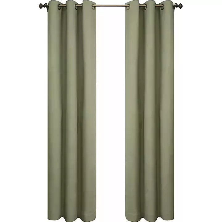 Outlet Sage Room Darkening Curtain Panel Set, 63 in. Curtains & Drapes