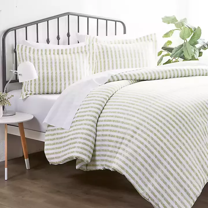 Online Sage Rugged Stripes Puffed Twin 3-pc. Duvet Set Duvets