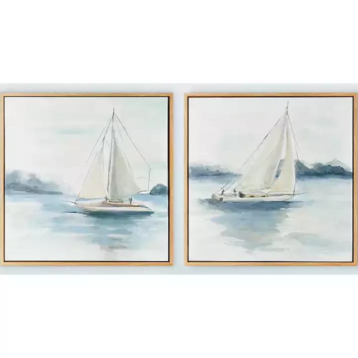 Online Sail from the Coast Framed Canvas Prints, Set of 2 Canvas Art