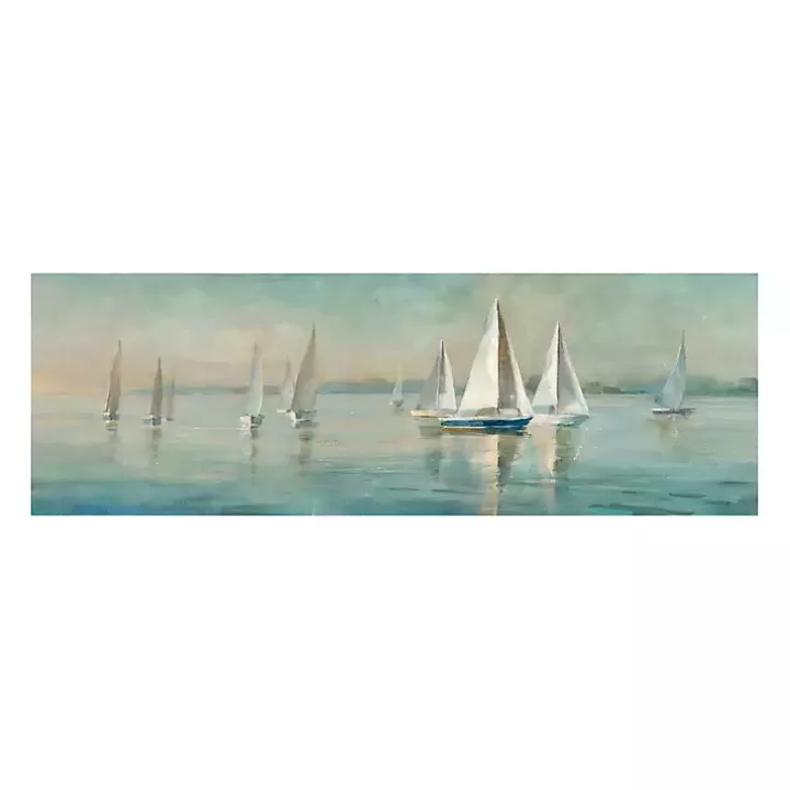 Shop Sailboats at Sunrise Canvas Art Print Canvas Art