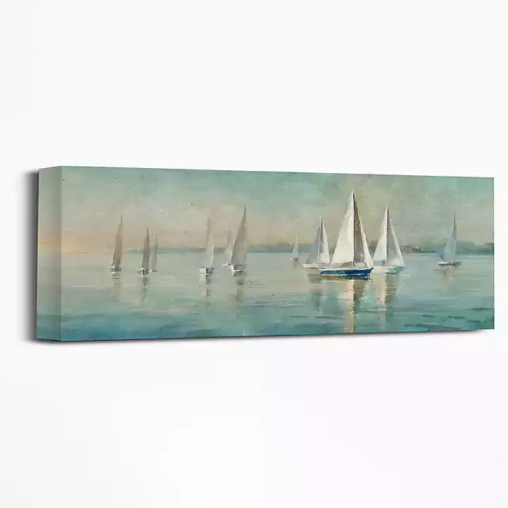 Shop Sailboats at Sunrise Canvas Art Print Canvas Art