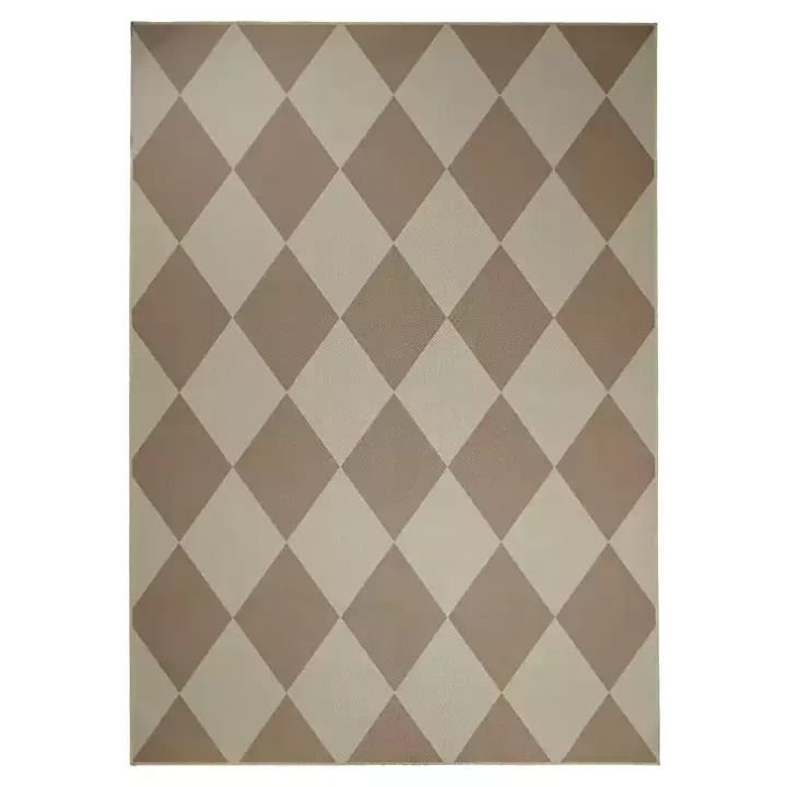 Fashion Samara Natural Diamond Washable Area Rug, 5x7 Area Rugs