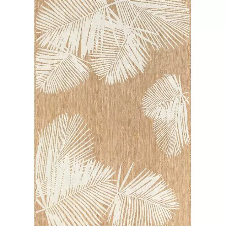 Clearance Sand Forest Leaf Indoor/Outdoor Area Rug, 4x7 Area Rugs