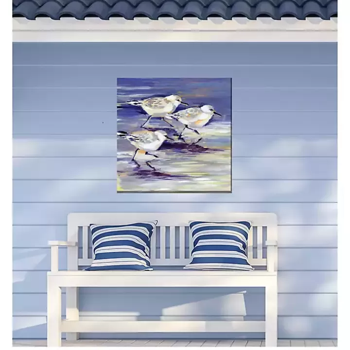 New Sandpipers Outdoor Canvas Art Print Outdoor Wall Decor