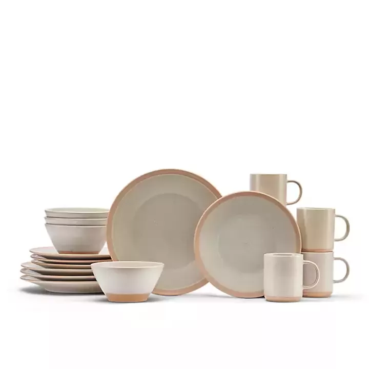 Sale Sandy Beige Speckled 16-pc. Dinnerware Set Dinnerware
