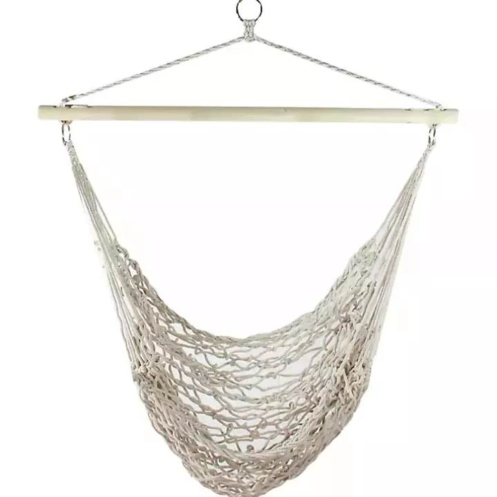 Outlet Sandy Coastal Macrame Hanging Hammock Outdoor Seating