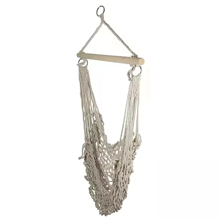 Outlet Sandy Coastal Macrame Hanging Hammock Outdoor Seating