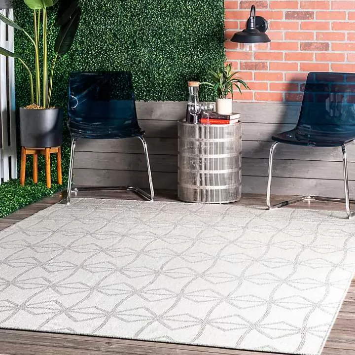 Sale Sanford Light Geometric Outdoor Rug, 5x8 Outdoor Rugs