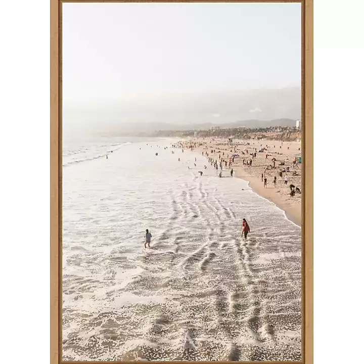 Store Santa Monica Beach Framed Canvas Art Print Canvas Art