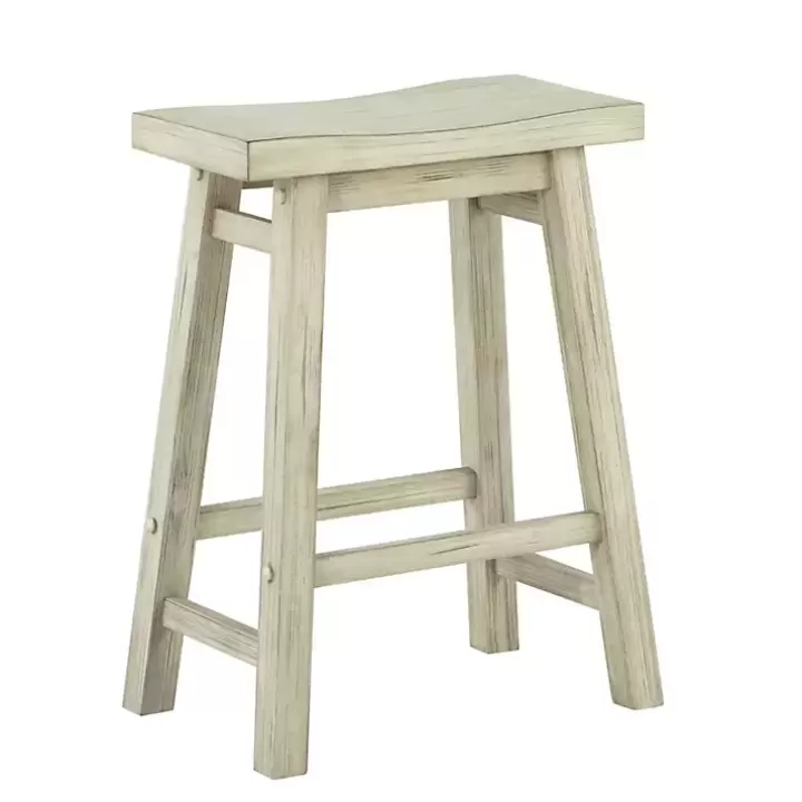 Shop Sawgrass Wooden Saddle Seat Counter Stool Bar Stools & Counter Height Stools