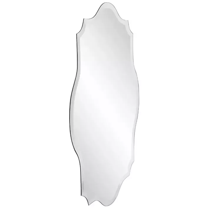 Flash Sale Scalloped Rectangular Frameless Wall Mirror Decorative Mirrors