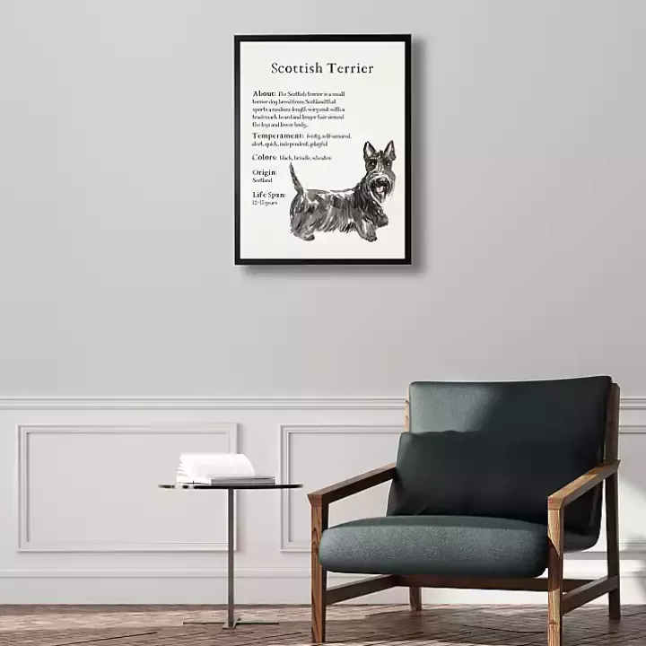 Shop Scottish Terrier Facts Framed Wall Plaque Wall Quotes & Signs