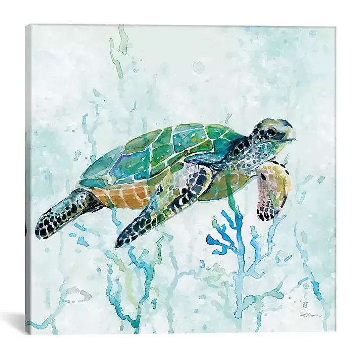 Online Sea Turtle Swim I Canvas Art Print Canvas Art