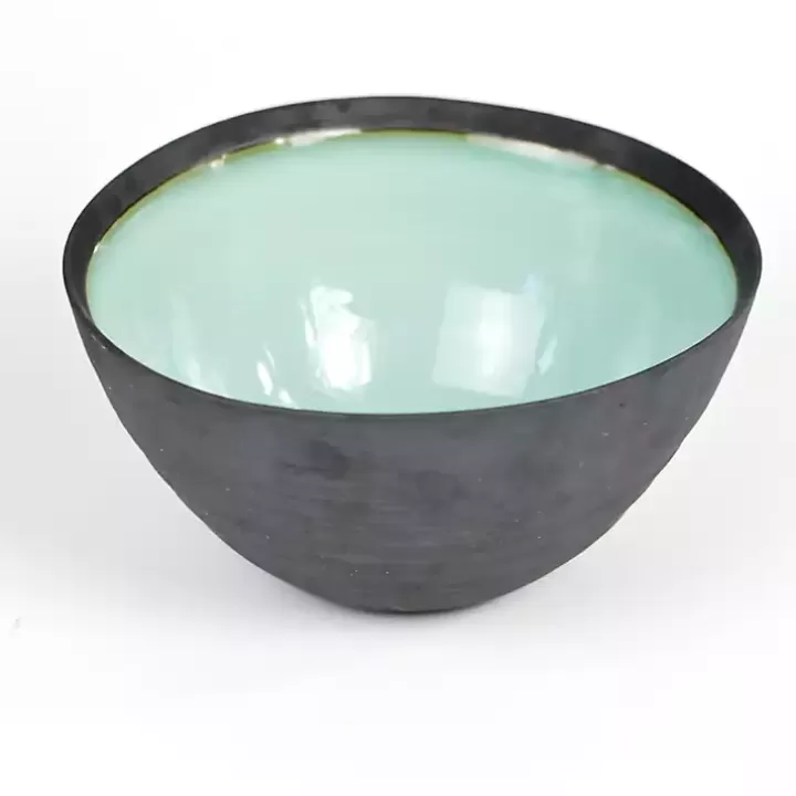 Hot Seafoam and Onyx Serving Bowl Serving & Entertaining