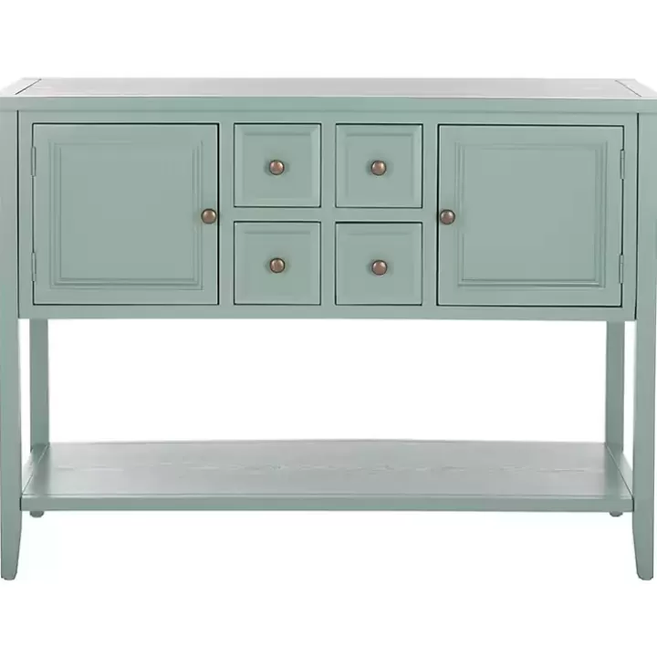 Fashion Seafoam 4-Drawer Charlotte Sideboard Cabinets & Sideboards