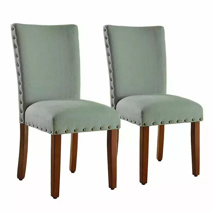 Flash Sale Seafoam Parsons Chairs, Set of 2 Dining Chairs