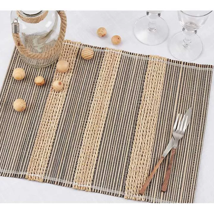 Fashion Seagrass Striped 4-pc. Placemat Set Table Linens