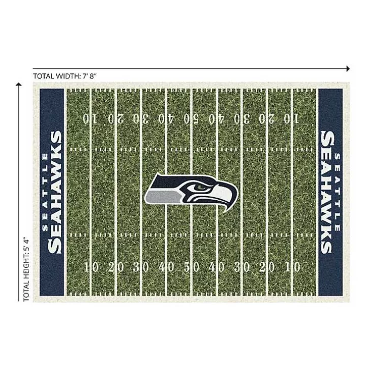 Clearance Seattle Seahawks Home Field Area Rug, 6x8 Area Rugs