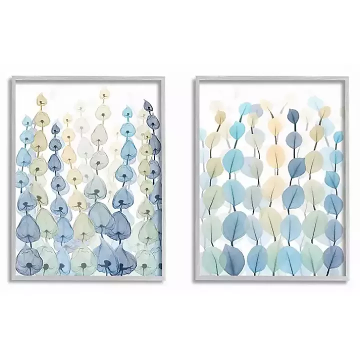 New Seaweed Plants Framed Canvas Art Prints, Set of 2 Framed Art