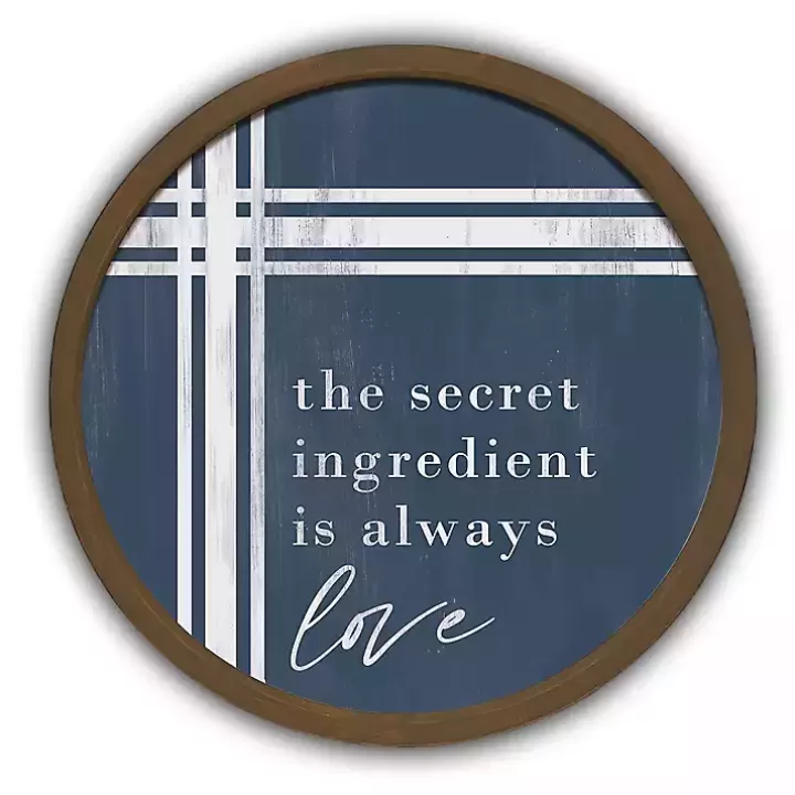 Hot Secret Ingredient Love Round Framed Plaque Wall Quotes & Signs