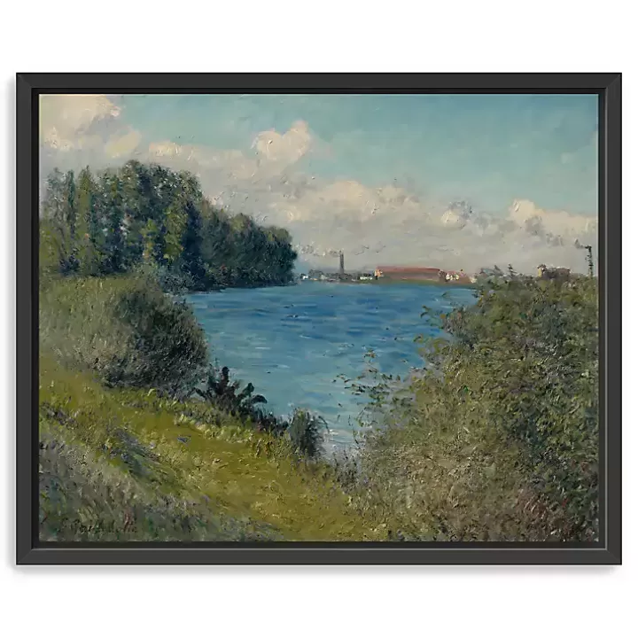 New Seine at Argenteuil Framed Canvas Art Print Canvas Art