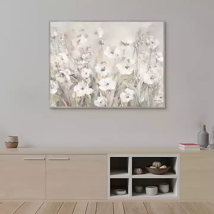 New Shades of White Summer Framed Canvas Art Print Canvas Art