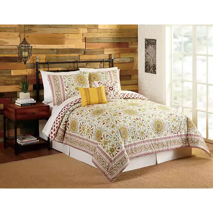 Sale Shyla Yellow Vinework King 5-pc. Comforter Set Comforters