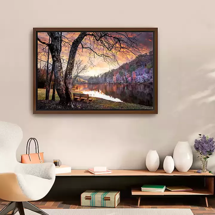 Best Silence of Sunset Framed Canvas Art Print Framed Art