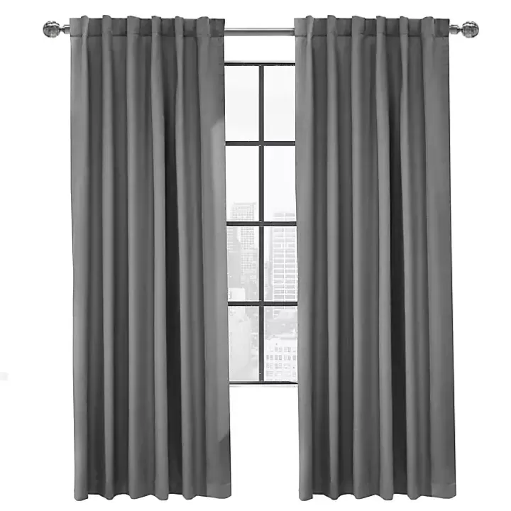 Sale Silver Baxter Blackout Curtain Panel, 95 in. Curtains & Drapes