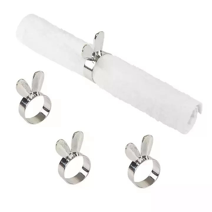 Fashion Bunny Ear Napkin Rings, Set of 4 Kitchen Accessories