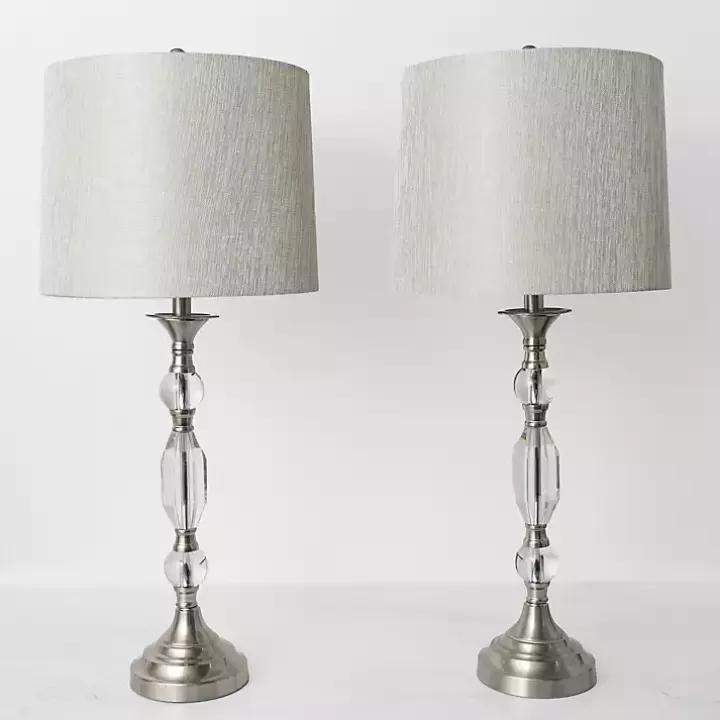 Sale Silver Crystal Table Lamp, Set of 2 Table Lamps