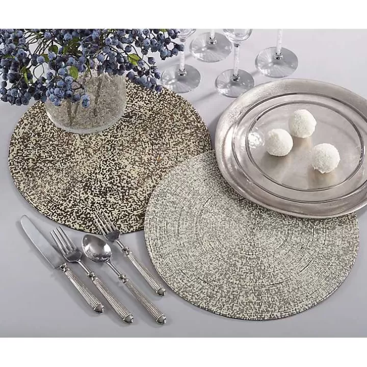 Flash Sale Glass Beaded Placemats, Set of 4 Table Linens