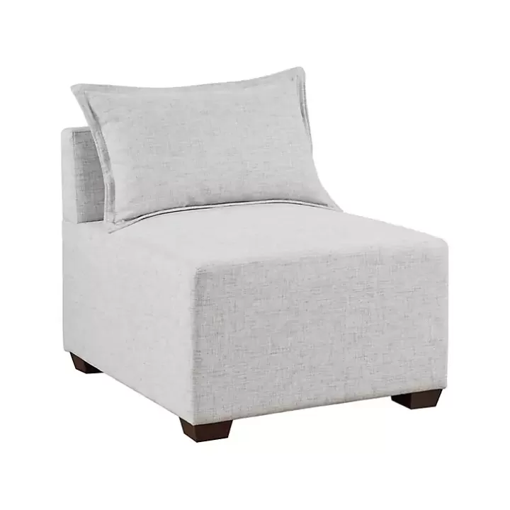 Clearance Silver Modular Armless Accent Chair Sofas & Loveseats