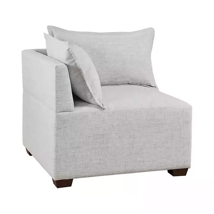 Outlet Silver Modular Corner Accent Chair Sofas & Loveseats