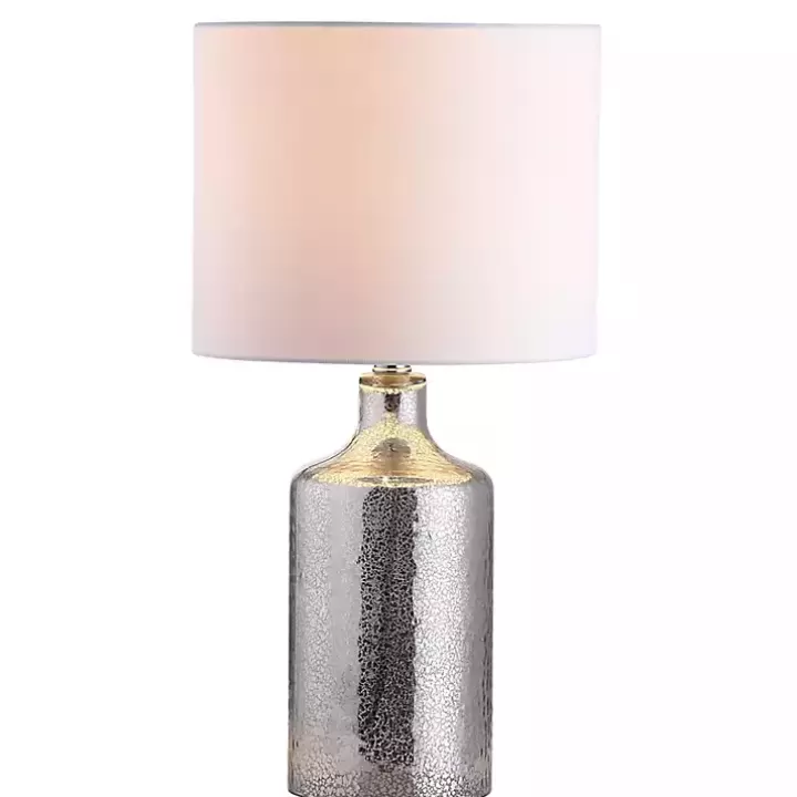 Online Silver Mercury Glass Cylinder Table Lamp Table Lamps