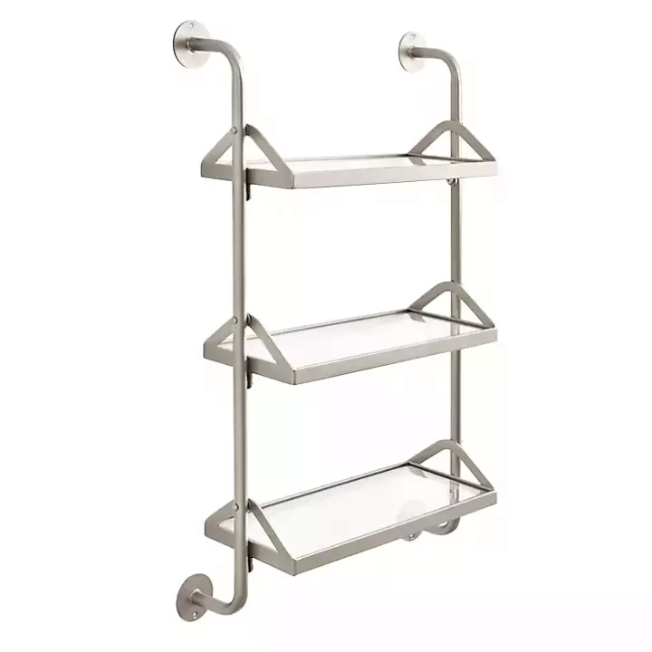 Cheap Metal and Glass 3-Tier Wall Shelf Shelves