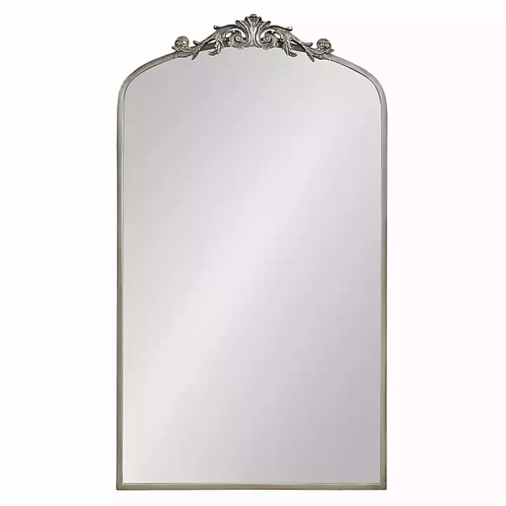 New Silver Metal Arch Ornate Crown Wall Mirror Decorative Mirrors