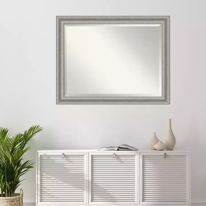 Outlet Silver Patina Scallop Framed Mirror, 35x45 in. Decorative Mirrors