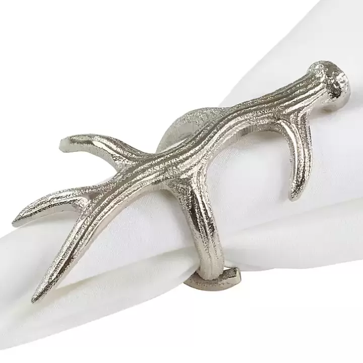 Cheap Reindeer Antler Napkin Rings, Set of 4 Table Linens