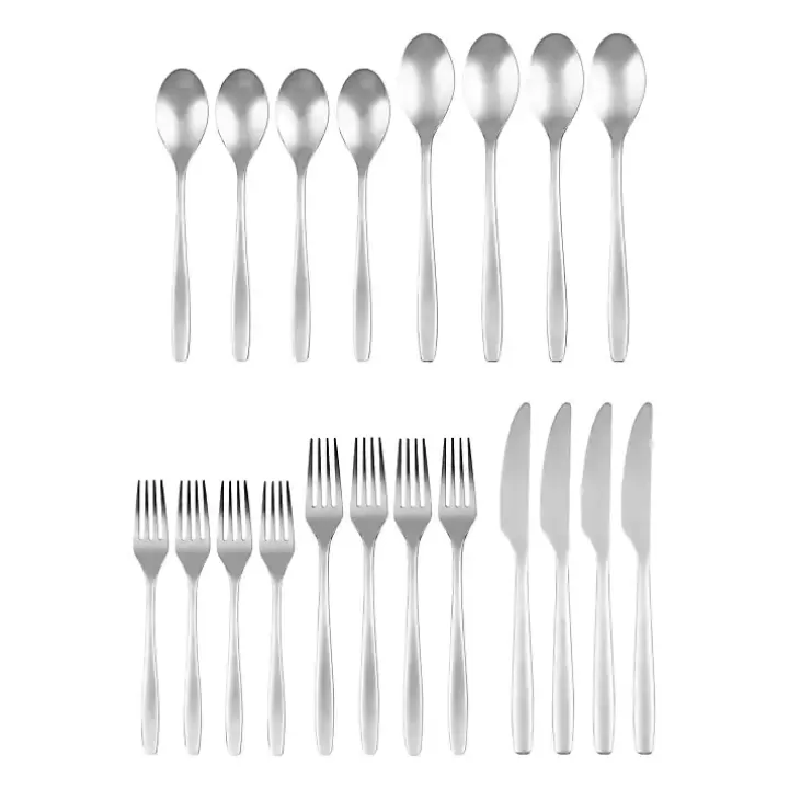 Sale Satin Metal Classic 20-pc. Flatware Set Flatware & Cutlery