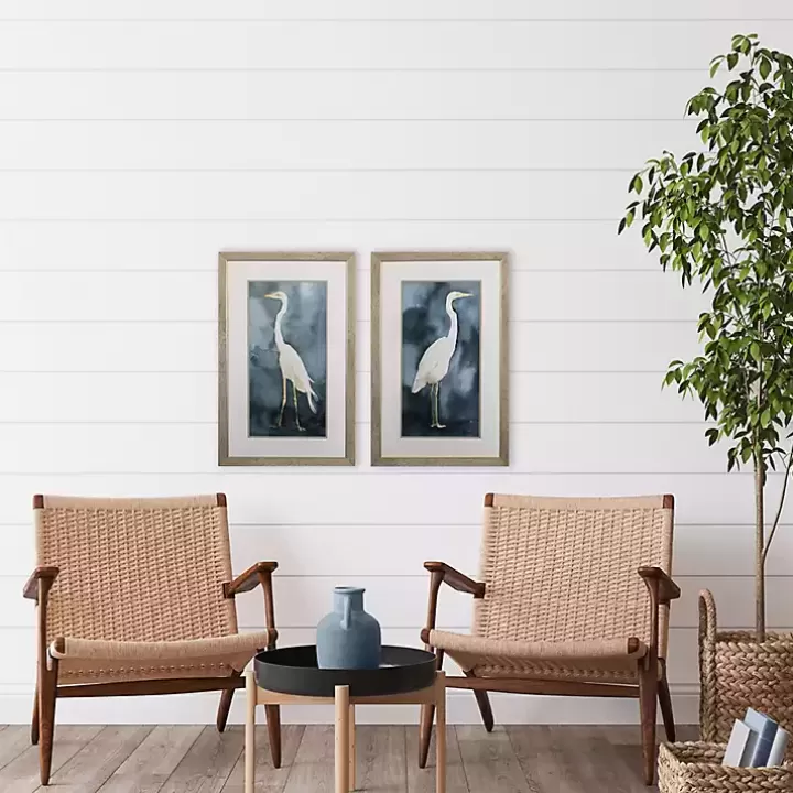 Best Simple Egret 2-pc. Framed Wall Art Set Framed Art